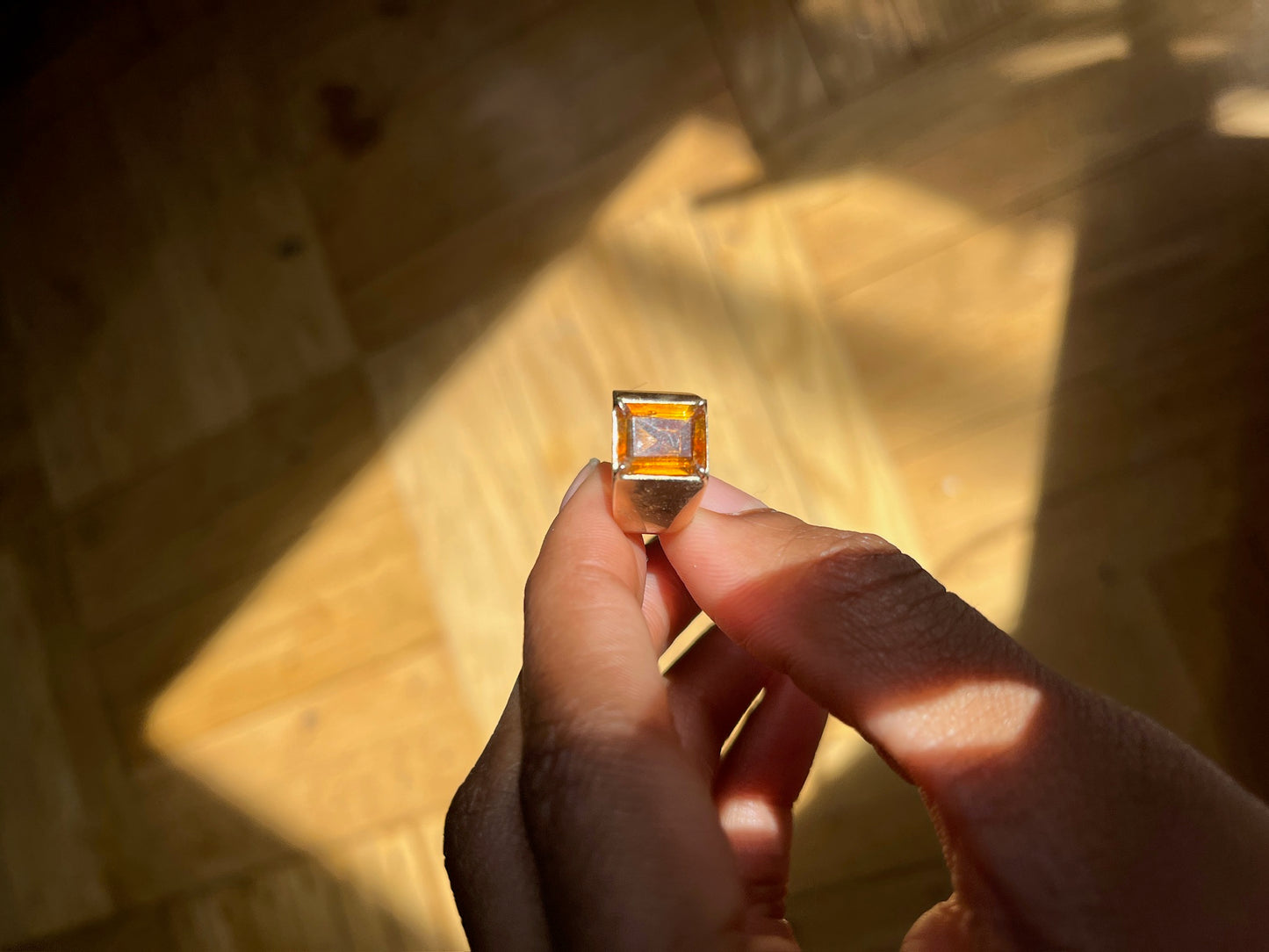 Citrine Signet Pinky Ring