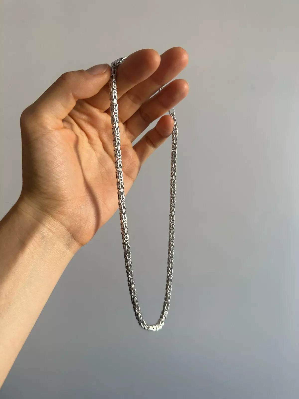 Sterling Silver Vintage Byzantine Chain