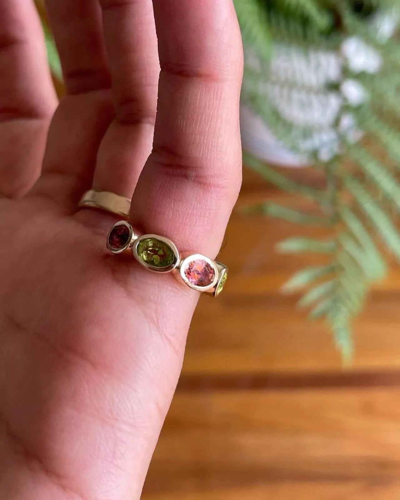 Topaz and Peridot Eternity Ring