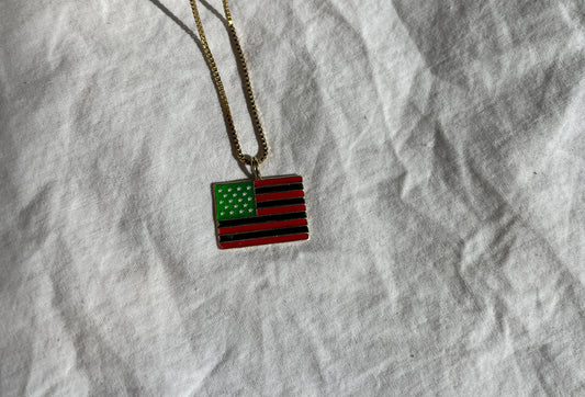 Black American Flag Pendant